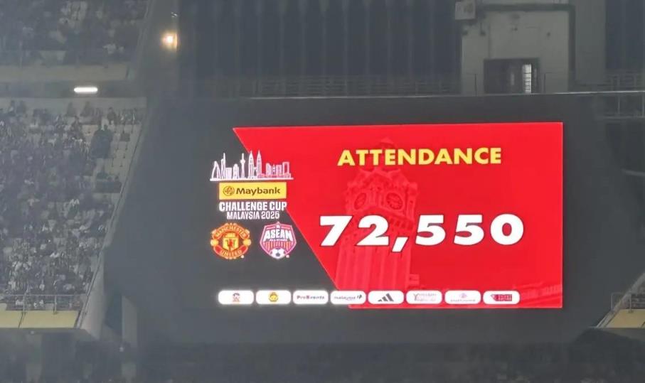 超7万人现场观看曼联对阵东盟全明星比赛