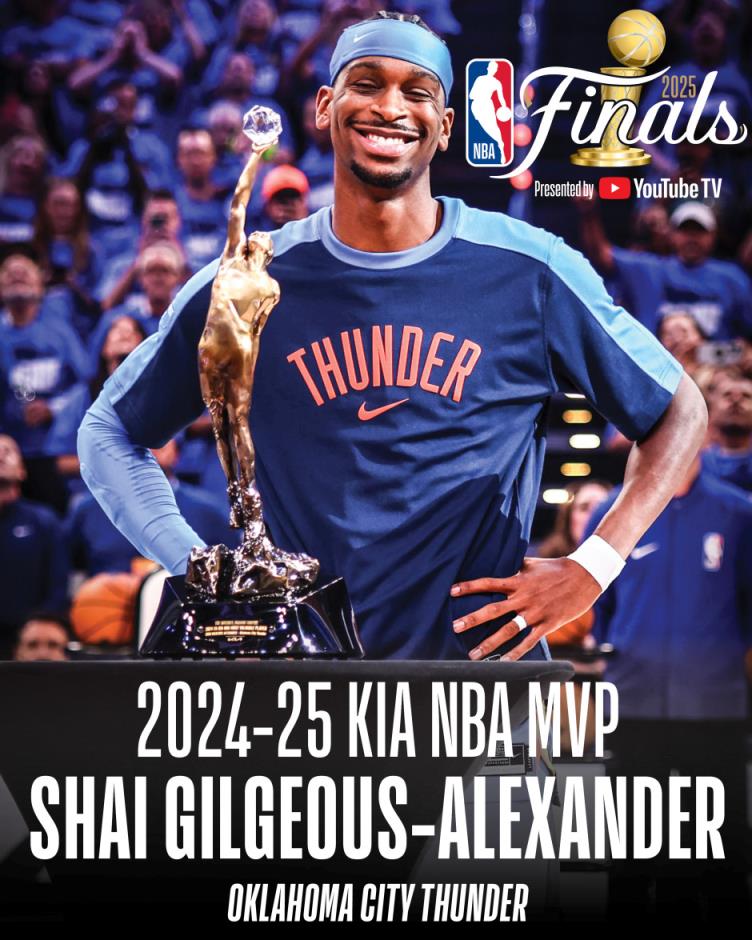 2025NBA西部决赛MVP揭晓：谢伊·吉尔杰斯-亚历山大胜出