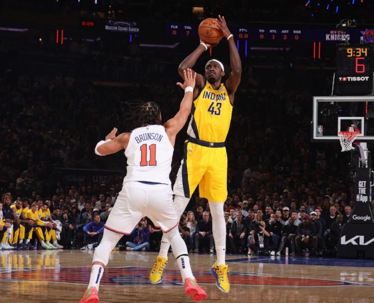 NBA东决G5回放：步行者vs尼克斯（5.30）唐斯24+13