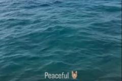 心如止水@哈兰德格拉利什海边度假照，配文：peaceful/no_think