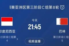 争四大战！印尼 vs 巴林首回合战平，国足三队皆6分