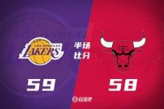 文森特压哨三分助力湖人半场反超公牛1分