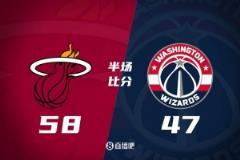 半场战报：阿德巴约20分7板 普尔19分 热火领先奇才11分
