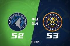 约基奇23+6华子三分低迷亚历山大-沃克13+5+5 掘金半场领先1分