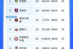 下轮关键战！英冠第三谢菲联仅剩三轮领先第六，争夺附加赛席位