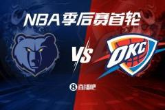 雷霆首轮战灰熊常规赛4-0胜敌场均净胜18.8分