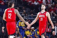 双塔香亚当斯申京同场火箭净效率32.2 巴特勒有效命中率36.1%
