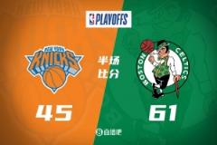 半场战报：双探花合砍27分 唐斯10分3犯 绿军领先尼克斯16分