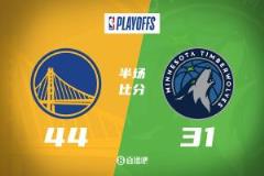 森林狼半场三分15中0 勇士领先13分 库里伤退 华子8中0