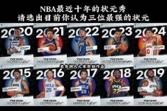 NBA最近十年的状元秀，请选出目前你认为三位最强的状元