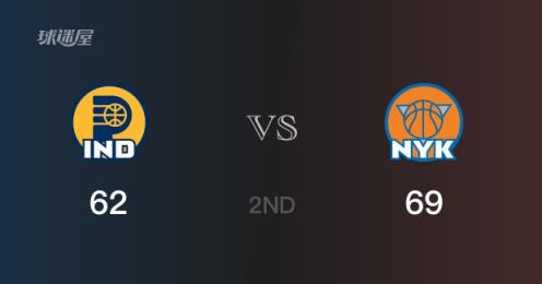 NBA季后赛：尼克斯半场69-62领先步行者